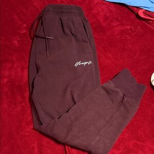 Young LA dreamer sweat pants size medium - maroon, worn 5 times MAX